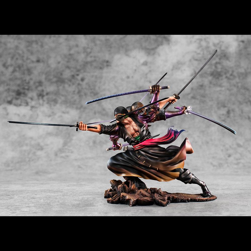 One Piece Excellent Model P.O.P PVC Statue SA-Maximum Roronoa Zoro Ver. Demon Spirit Kyuutouryuu Asura 17 cm - Smalltinytoystore