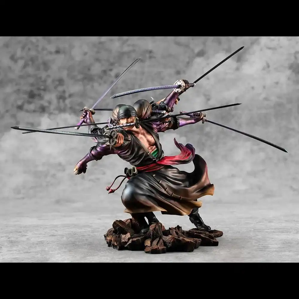 One Piece Excellent Model P.O.P PVC Statue SA-Maximum Roronoa Zoro Ver. Demon Spirit Kyuutouryuu Asura 17 cm - Smalltinytoystore