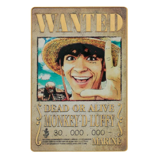 One Piece Metallbarren Luffy Wanted Poster Limited Edition - Smalltinytoystore