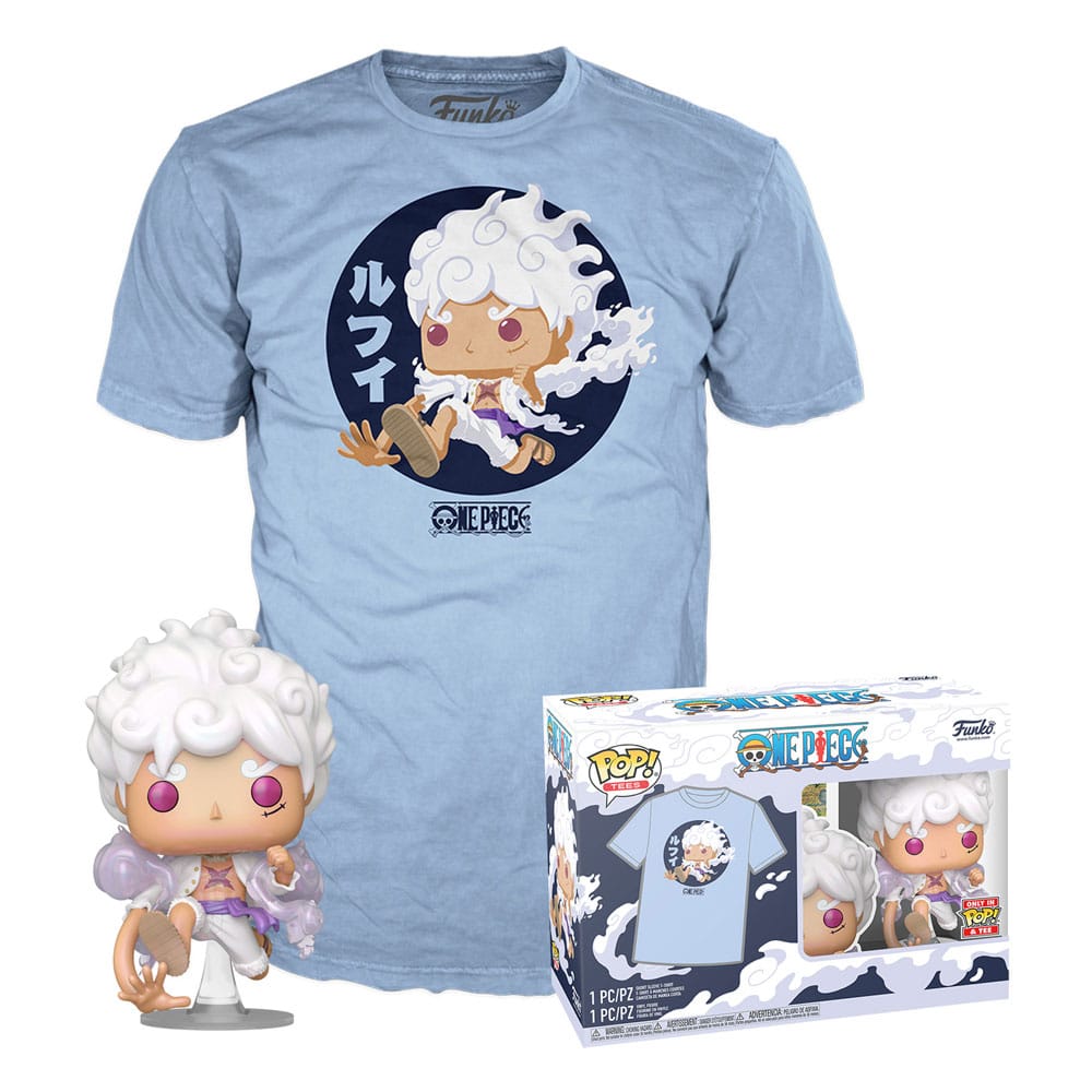 One Piece POP! & Tee Vinyl Figur & T-Shirt Set Luffy Fifth Gear Größe M - Smalltinytoystore