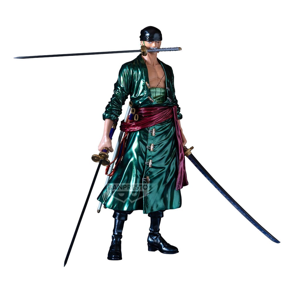 One Piece Premium The Metallic PVC Statue Roronoa Zoro 30 cm - Smalltinytoystore