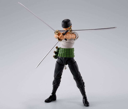 One Piece S.H.Figuarts Actionfigur Roronoa Zoro Romance Dawn Ver. 15 cm - Smalltinytoystore