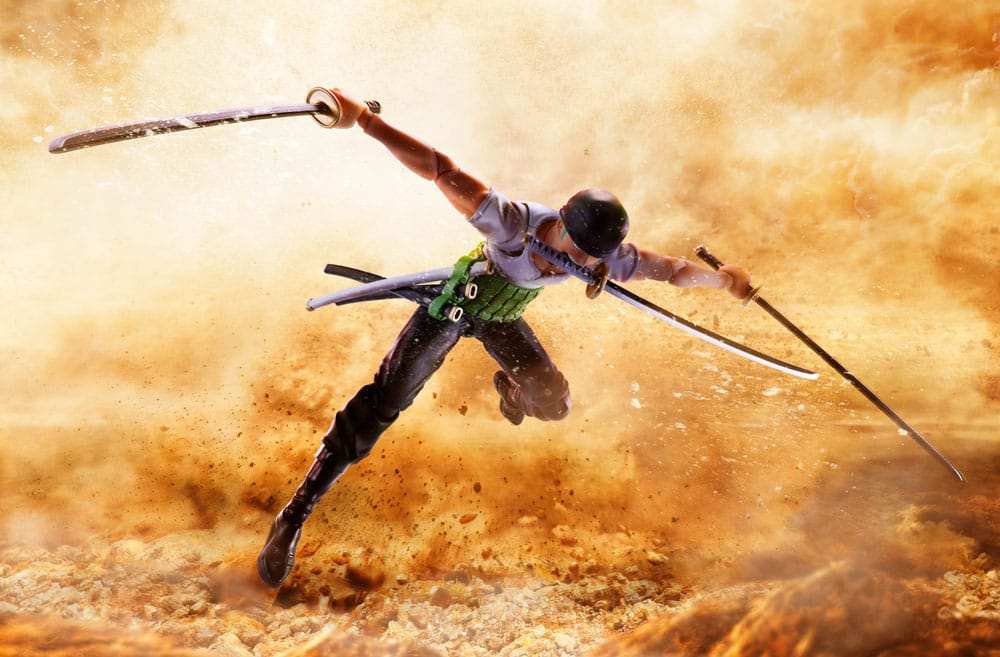 One Piece S.H.Figuarts Actionfigur Roronoa Zoro Romance Dawn Ver. 15 cm - Smalltinytoystore