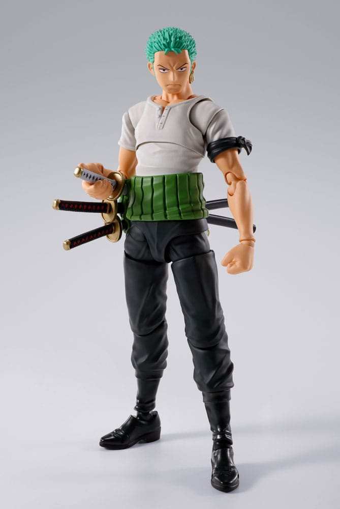 One Piece S.H.Figuarts Actionfigur Roronoa Zoro Romance Dawn Ver. 15 cm - Smalltinytoystore