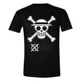 One Piece T-Shirt Skull Black & White Größe M - Smalltinytoystore