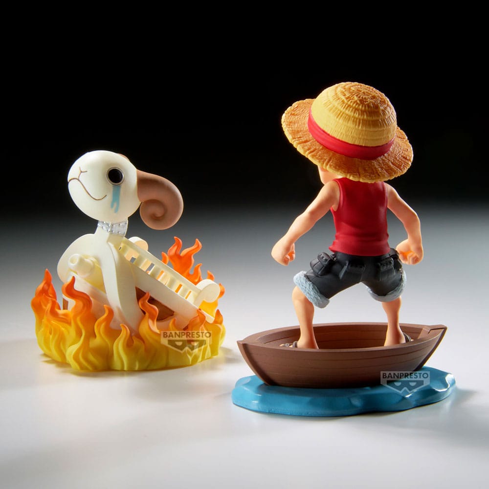 One Piece WCF Log Stories PVC Statuen 2er-Pack Luffy & Going Merry 8 cm - Smalltinytoystore