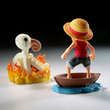 One Piece WCF Log Stories PVC Statuen 2er-Pack Luffy & Going Merry 8 cm - Smalltinytoystore