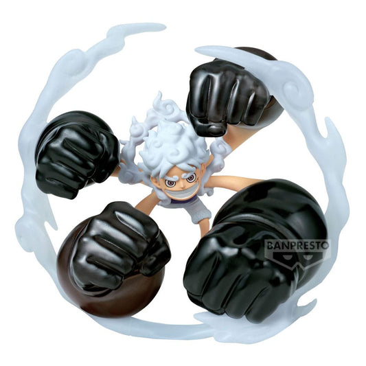 One Piece World Collectable Figure Special PVC Statue Monkey D. Luffy Gear5 Gum Dawn Gatling 12 cm - Smalltinytoystore