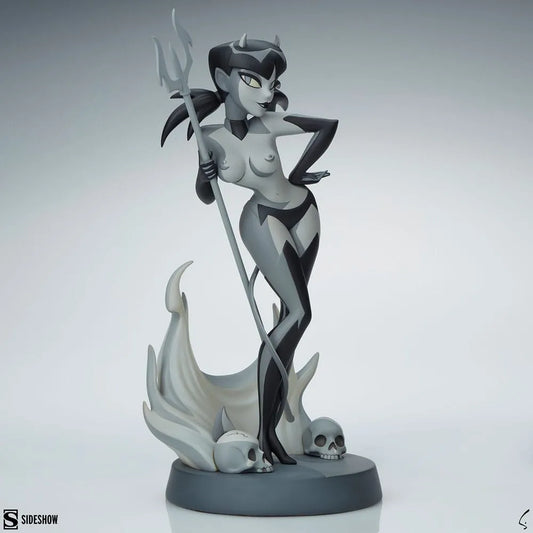 Original Artist Series Statue Devil Girl (Black and White Variant) 30 cm - Smalltinytoystore