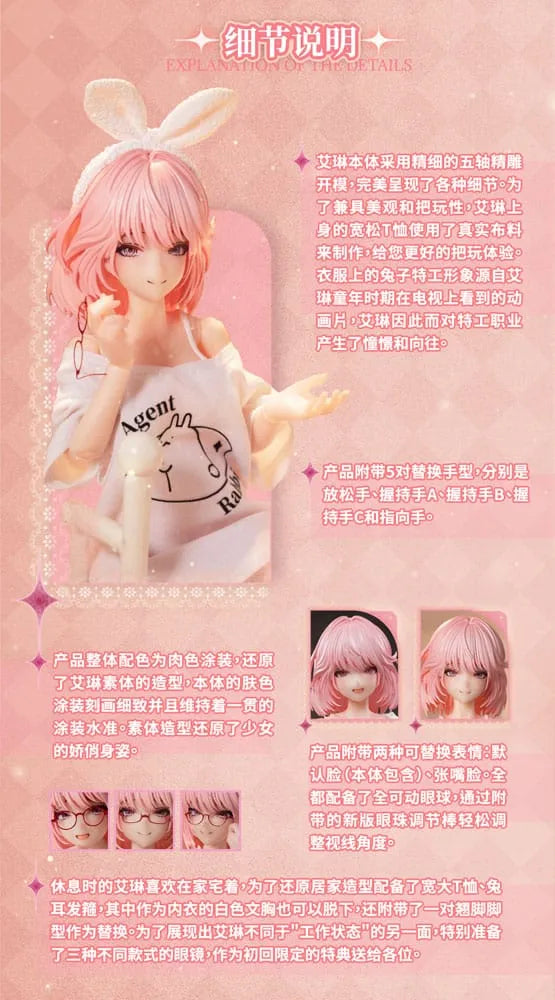 Original Character Actionfigur Kit 1/12 RA-01L Aileen Loungewear Ver. 16 cm - Smalltinytoystore