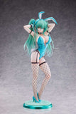 Original Character PVC Statue 1/4 Green Twin Tail Bunny-chan Fishnet Tights Ver. 43 cm - Smalltinytoystore