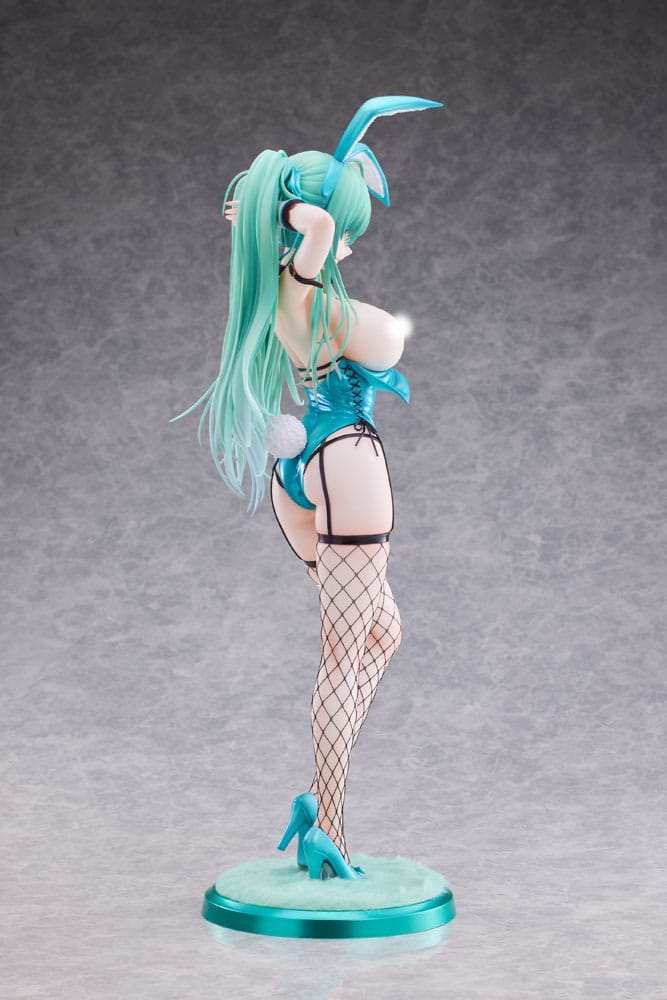 Original Character PVC Statue 1/4 Green Twin Tail Bunny-chan Fishnet Tights Ver. 43 cm - Smalltinytoystore