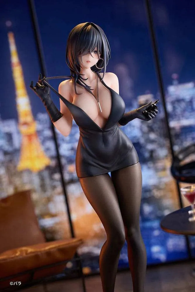 Original Character PVC Statue 1/6 Ishimi Yokoyama Black One-piece Dress Ver. illustration by Bara 28 cm - Smalltinytoystore