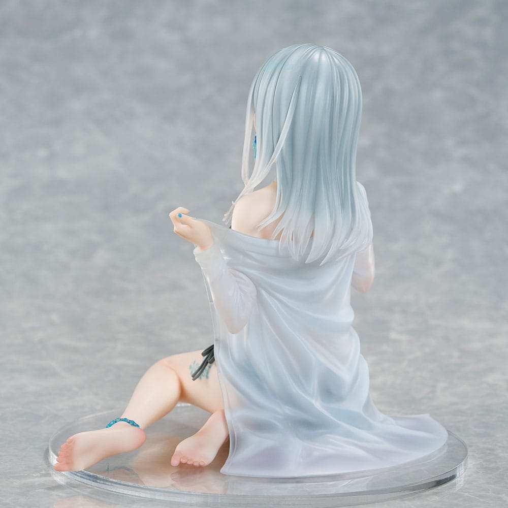 Original Character PVC Statue 1/7 Silver-Haired Girl Sky Blue Morning Special Outfit Ver. by Fuumi Illustration 16 cm - Smalltinytoystore