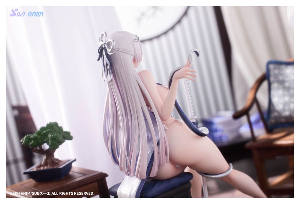 Original Character PVC Statue 1/7 The Color of the Blue - White Snake Deluxe Edition 20 cm - Smalltinytoystore