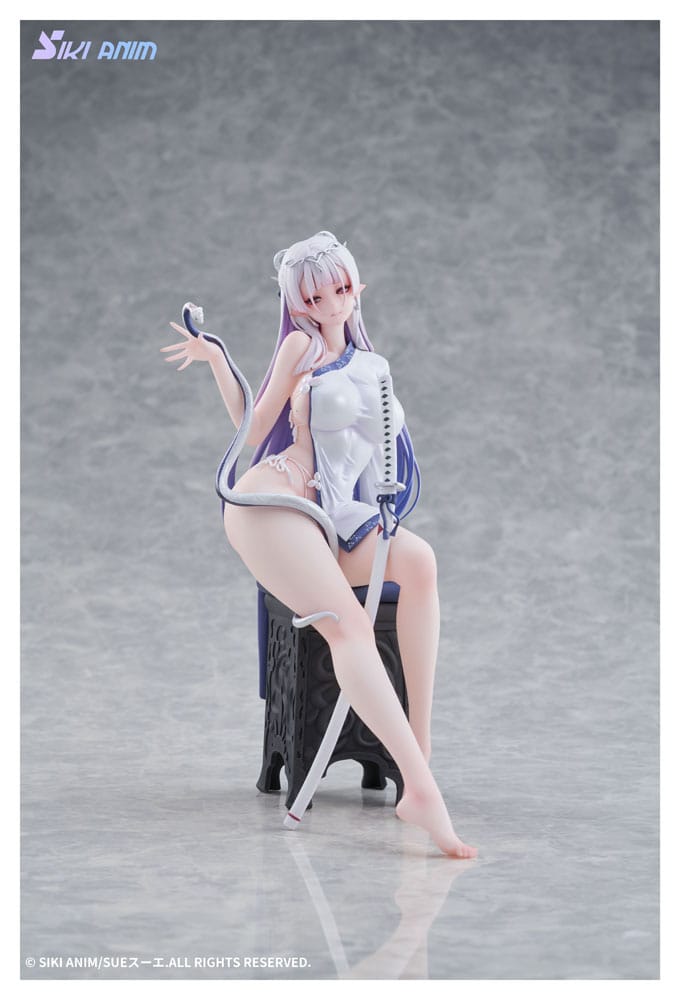Original Character PVC Statue 1/7 The Color of the Blue - White Snake Deluxe Edition 20 cm - Smalltinytoystore