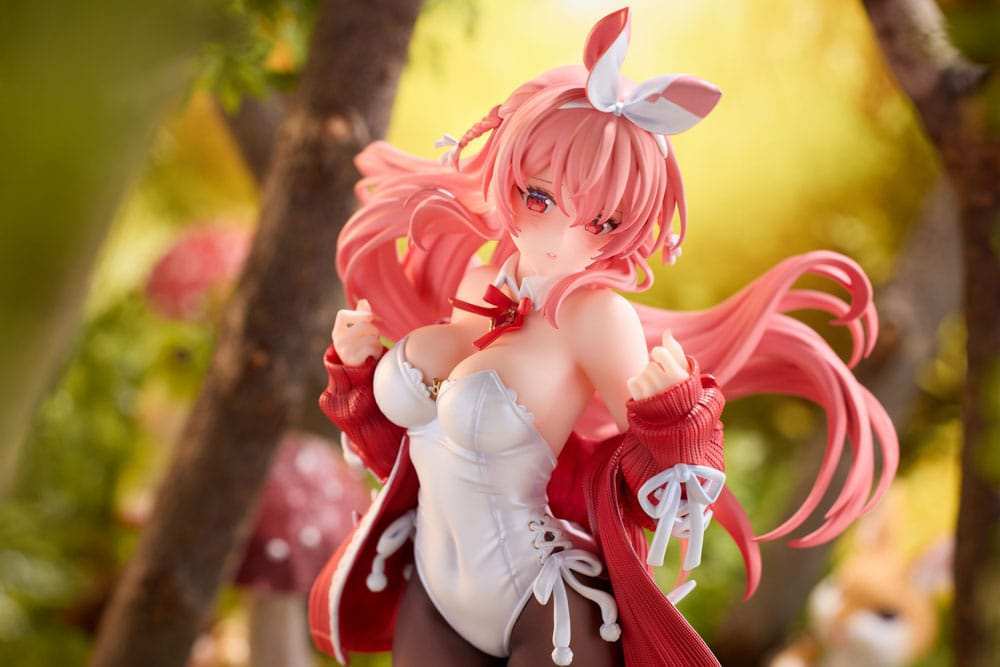 Original Character PVC Statue 1/7 White Rabbit Illustrated by Rosuuri Deluxe Version 24 cm - Smalltinytoystore