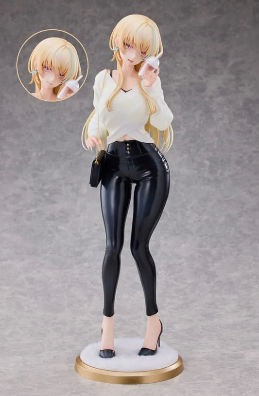 Original Character Statue 1/4 Aoi Koigakubo Illustrated by Fujiko Leather Pants Deluxe Edition 42 cm - Smalltinytoystore