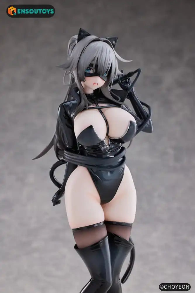 Original Character Statue 1/6 Cat Woman Happy-chan Different Color Edition 27 cm - Smalltinytoystore
