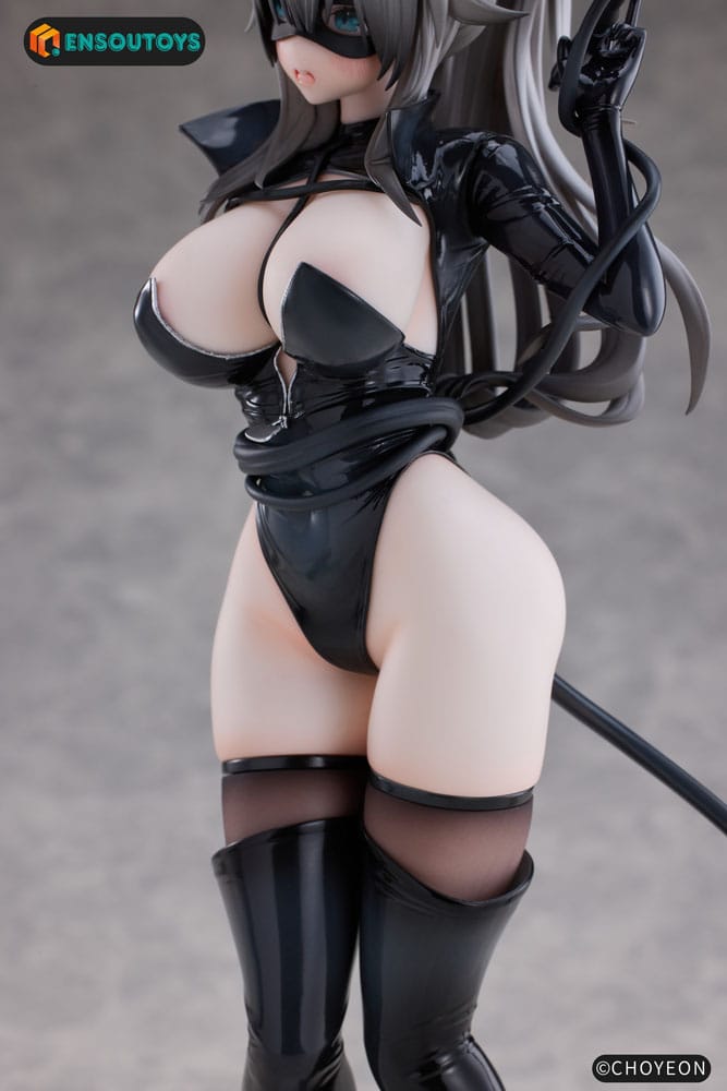 Original Character Statue 1/6 Cat Woman Happy-chan Different Color Edition 27 cm - Smalltinytoystore