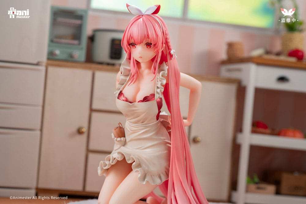 Original Character Statue 1/7 White Rabbit Rosu 16 cm - Smalltinytoystore