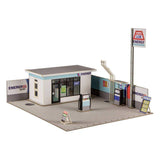 Original Illustration Paper Model Kit 1/64 Gas Station 11 cm (re-run) - Smalltinytoystore
