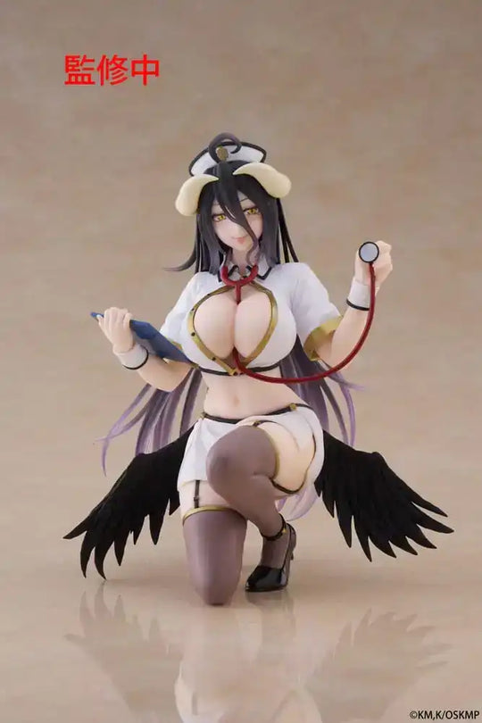 Overlord PVC Statue Desktop Cute Figure Albedo Nurse Ver. Renewal 13 cm