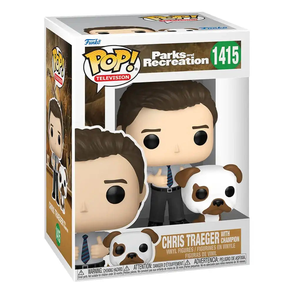 Parks and Recreation 15th Anniversary POP & Buddy! Vinyl Figur Chris&Champion 9 cm - Smalltinytoystore