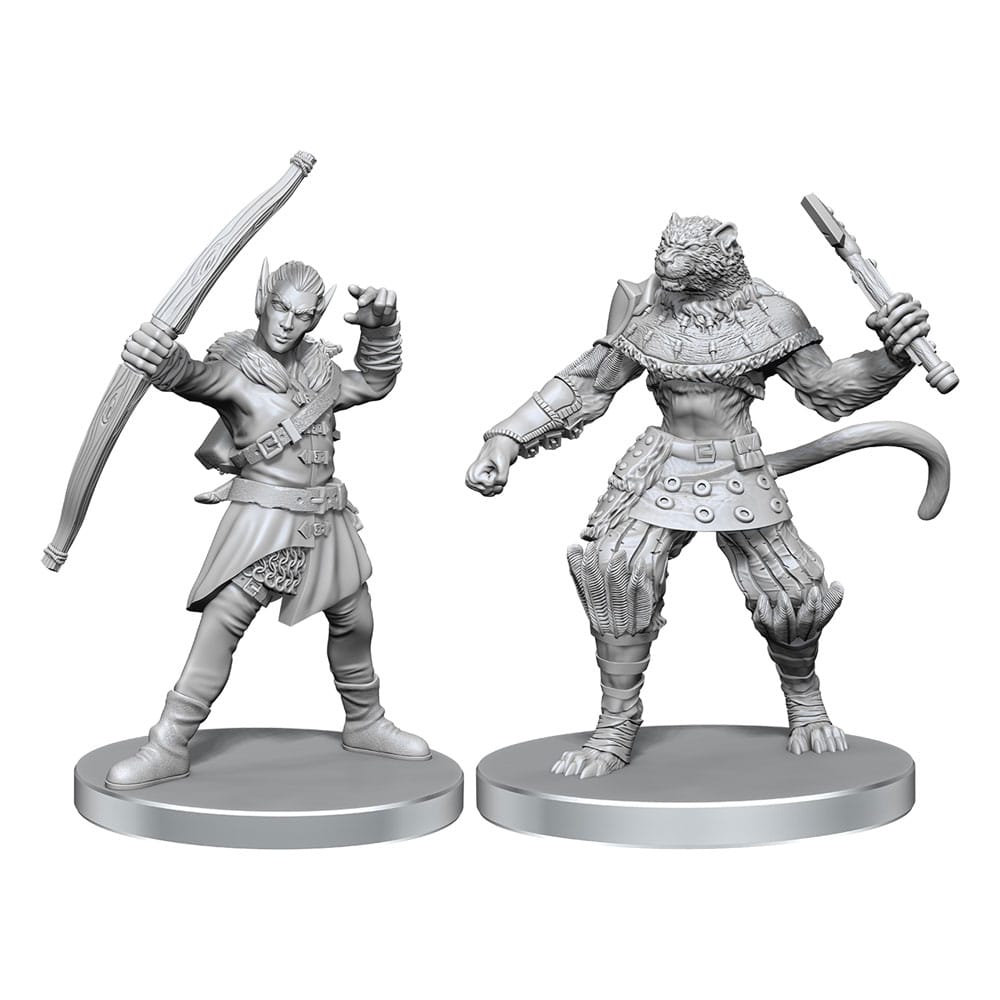 Pathfinder Deep Cuts Miniaturen unbemalt Elf Hunter & Catfolk Bandit - Smalltinytoystore