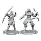 Pathfinder Deep Cuts Miniaturen unbemalt Elf Hunter & Catfolk Bandit - Smalltinytoystore
