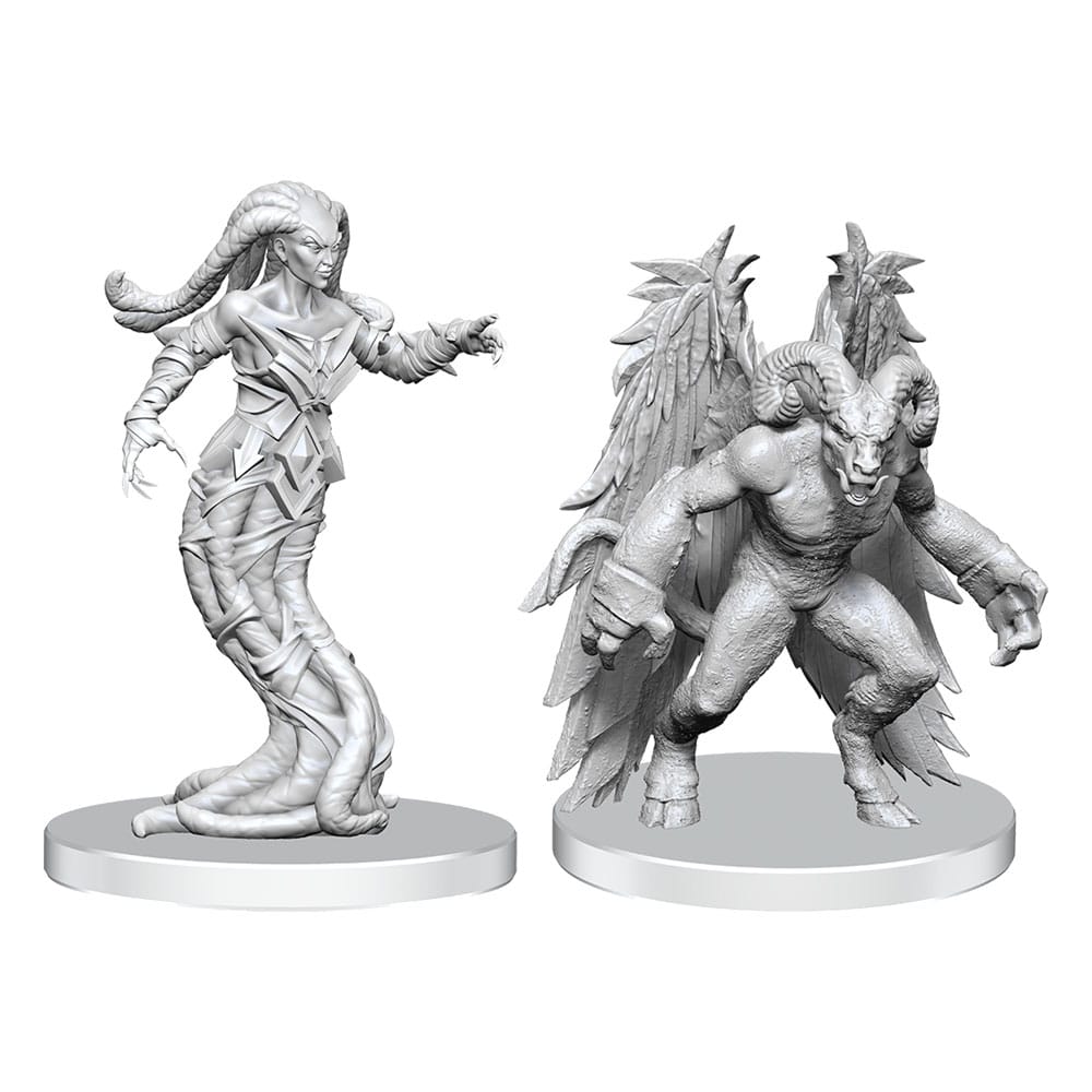Pathfinder Deep Cuts Miniaturen unbemalt Gylou (Handmaiden Devil) & Ferrugon (Rust Devil) - Smalltinytoystore
