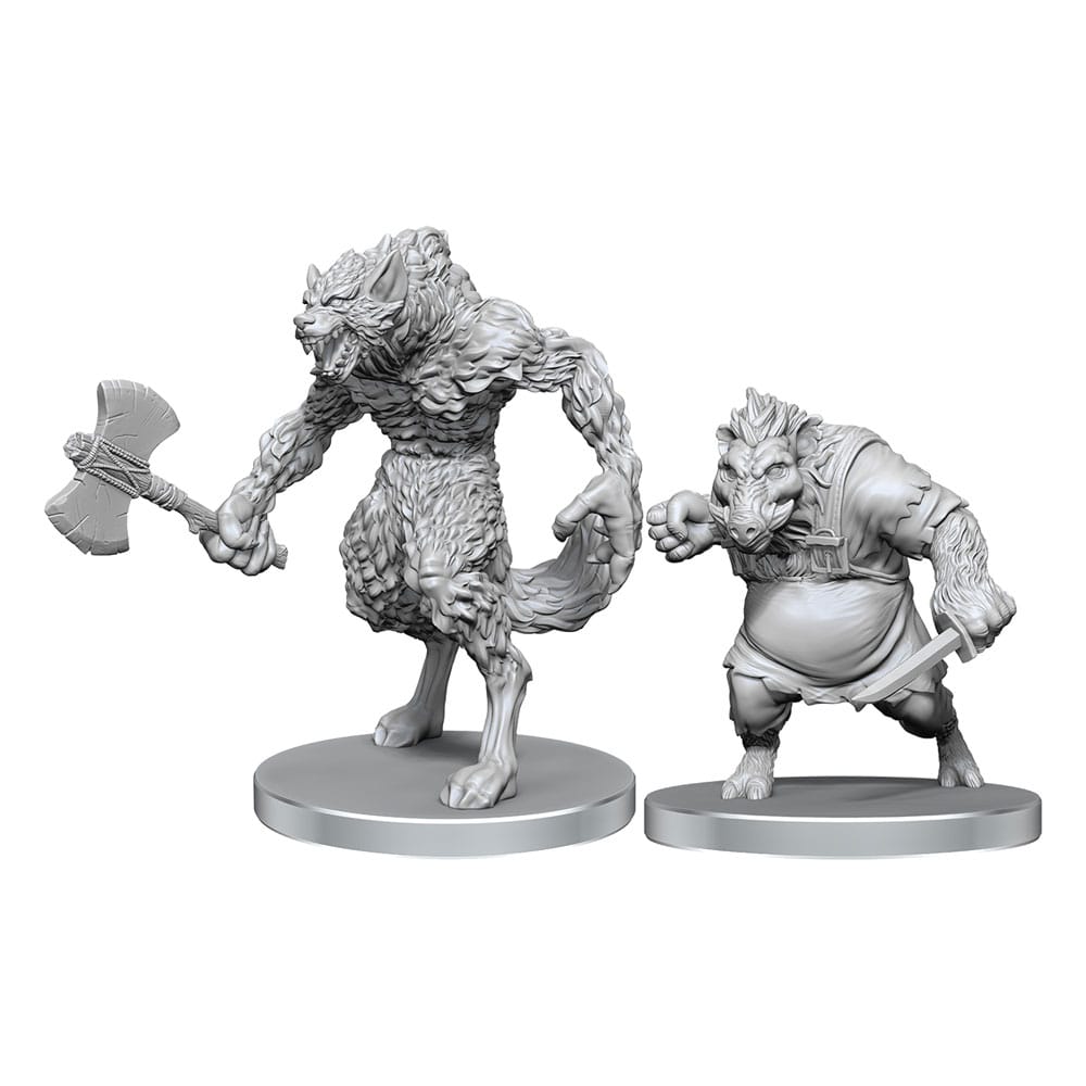 Pathfinder Deep Cuts Miniaturen unbemalt Werewolf & Wereboar - Smalltinytoystore