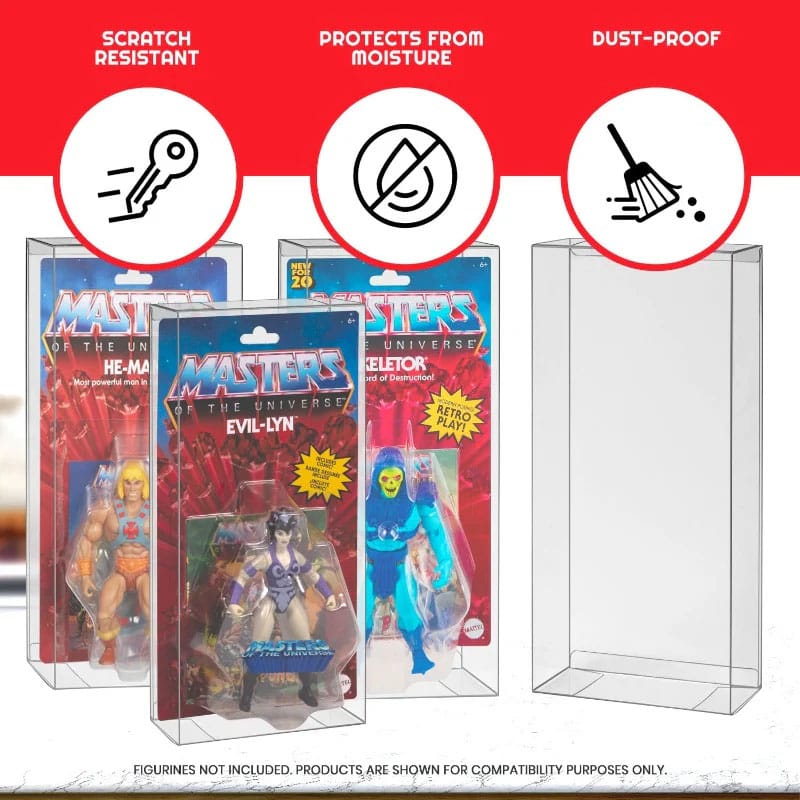 PET Gehäuse 10er-Pack für Masters of the Universe Origins Power Posing (Carded) Box Figuren - Smalltinytoystore