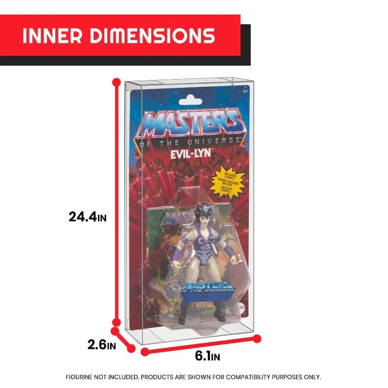 PET Gehäuse 10er-Pack für Masters of the Universe Origins Power Posing (Carded) Box Figuren - Smalltinytoystore