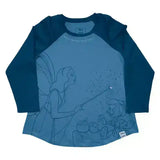 Pinocchio by Loungefly Tee T-Shirt Unisex Blue Fairy Shirred Raglan Größe S