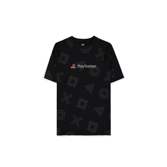 PlayStation T-Shirt Logo All Over Print Größe S - Smalltinytoystore
