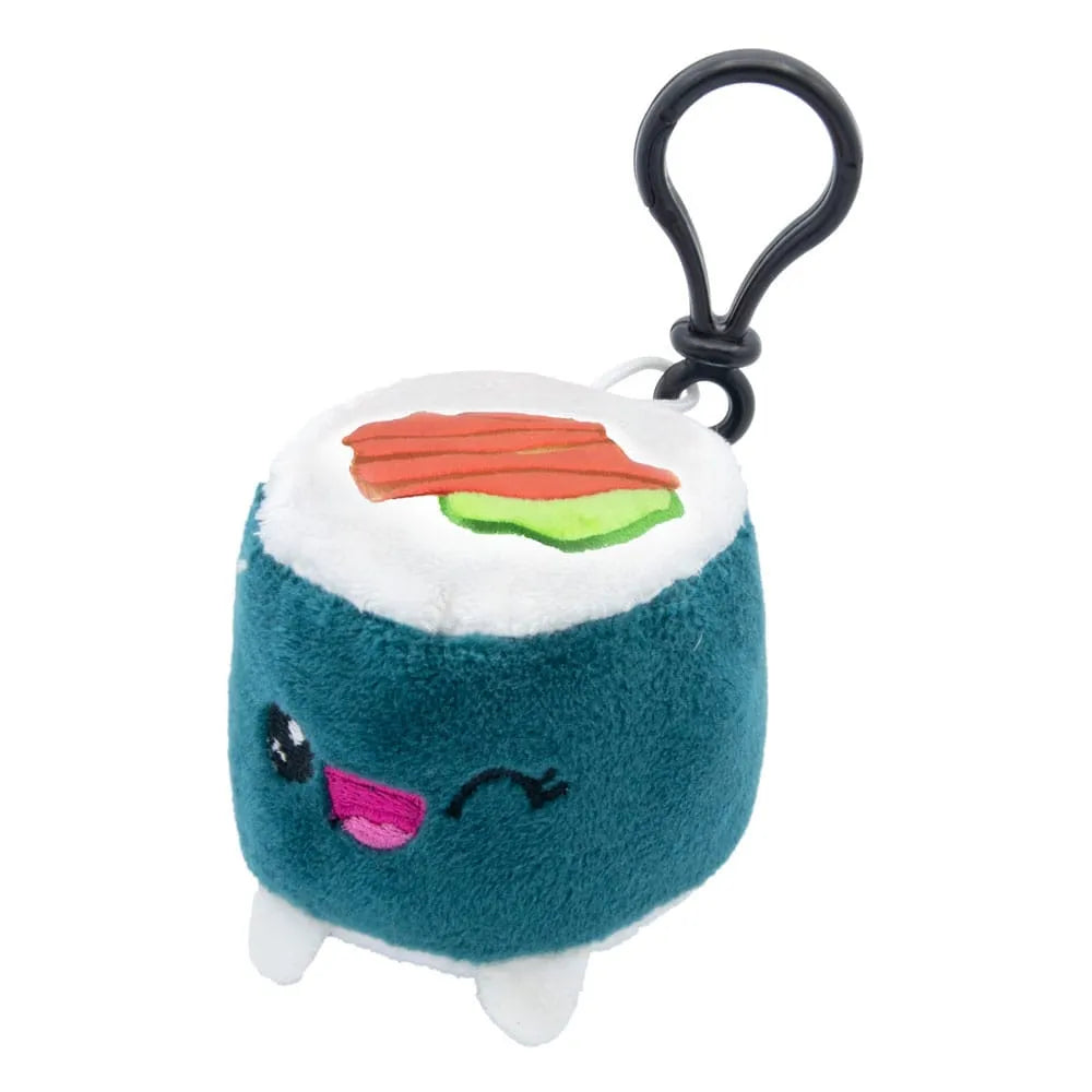 Plushi Plüschfigur mit Schlüsselanhänger Maki Sushi mit Lachs 7 cm - Smalltinytoystore