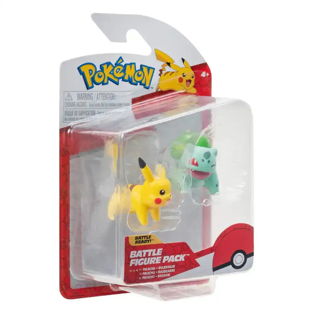 Pokémon Battle Figure First Partner Set Figuren 2er-Pack Bisasam #2, Pikachu #1 - Smalltinytoystore