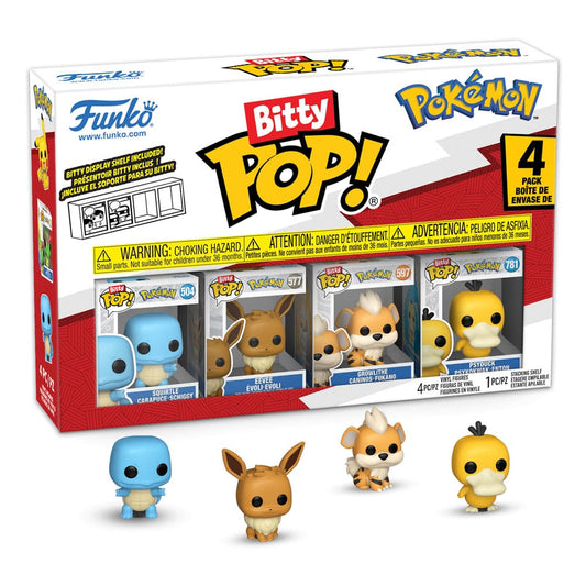 Pokémon Bitty POP! Vinyl Figuren 4er-Pack Series 4 2 cm - Smalltinytoystore