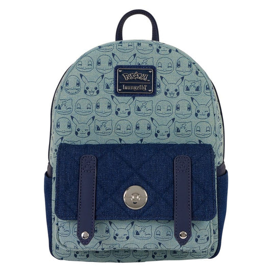 Pokemon by Loungefly Mini Rucksack Faux Denim - Smalltinytoystore