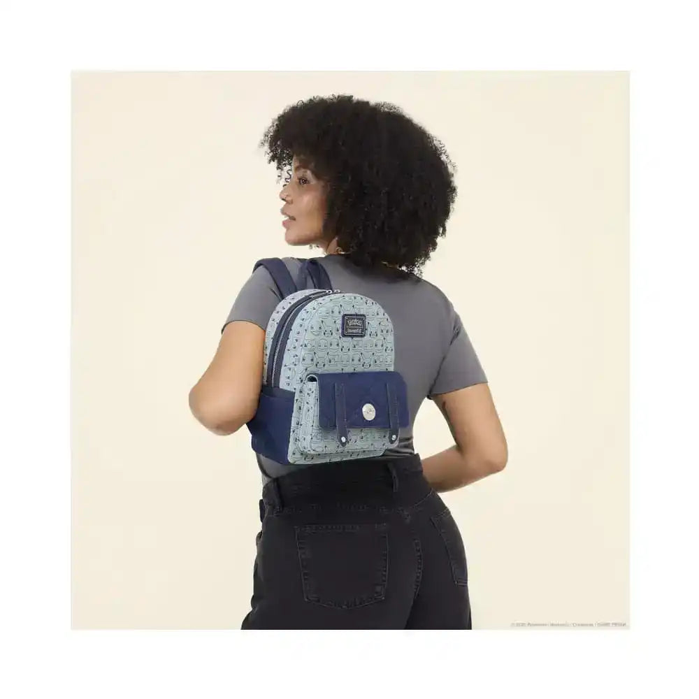 Pokemon by Loungefly Mini Rucksack Faux Denim - Smalltinytoystore