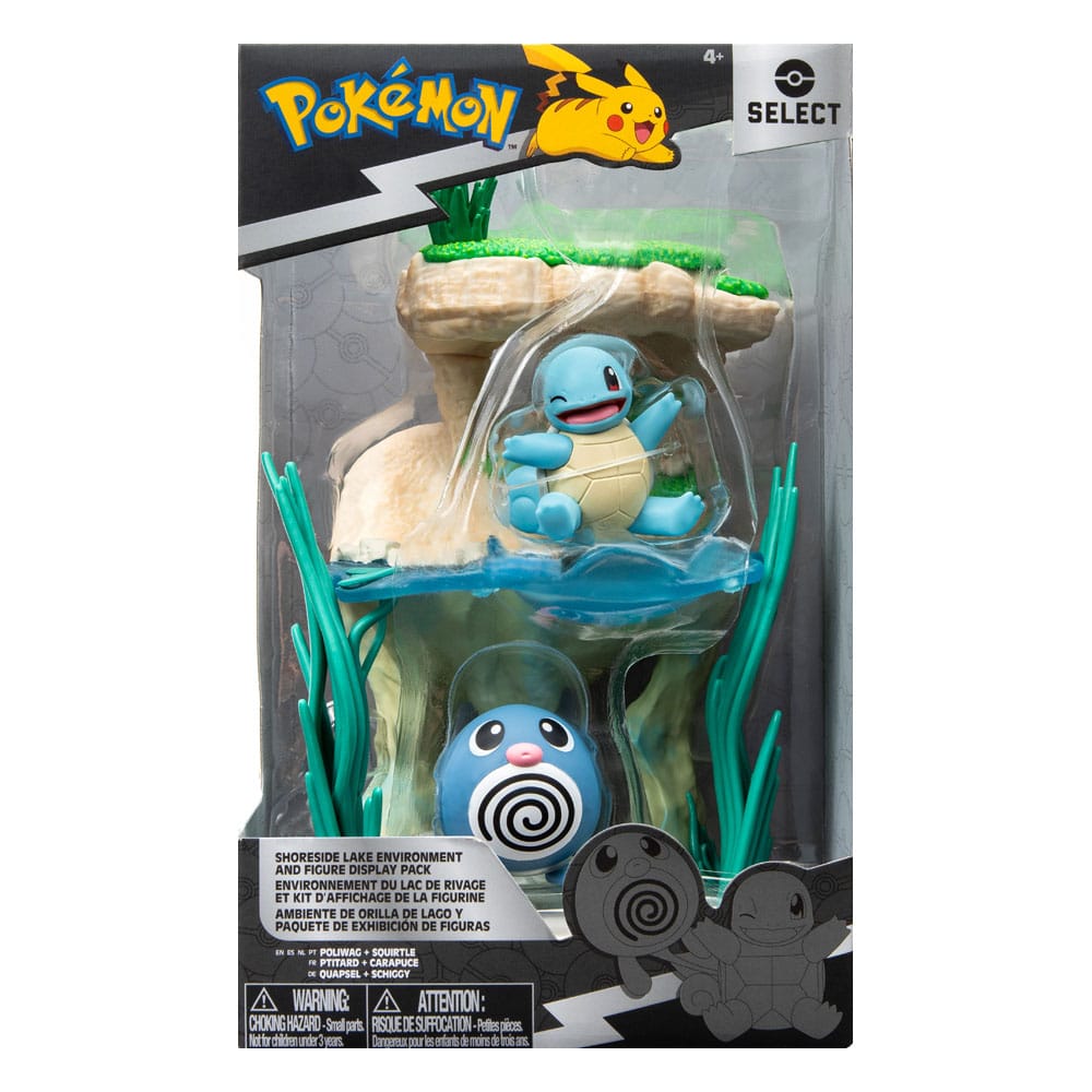 Pokémon Environment Set Seeufer & Quapsel & Schiggy 5 cm - Smalltinytoystore