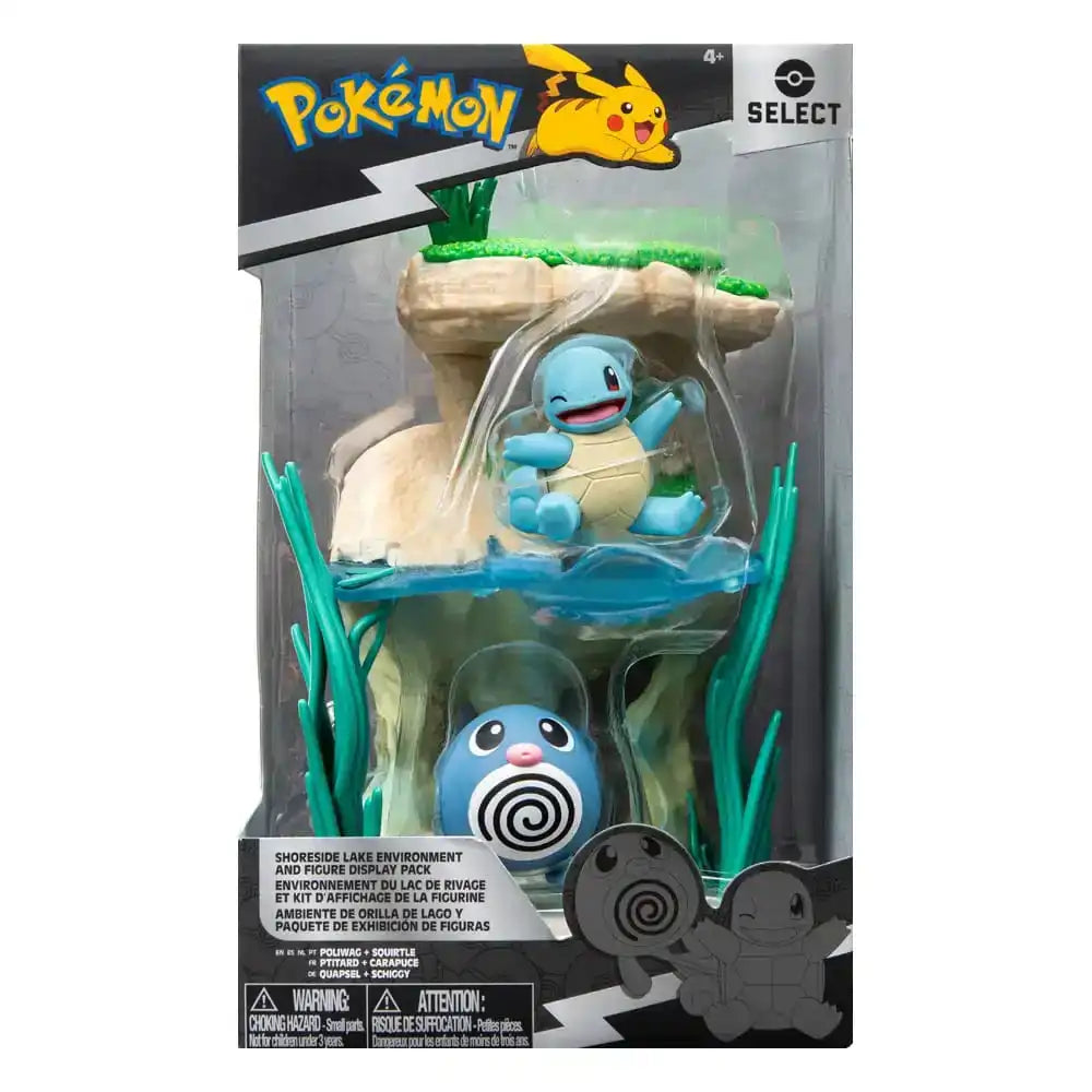 Pokémon Environment Set Seeufer & Quapsel & Schiggy 5 cm - Smalltinytoystore