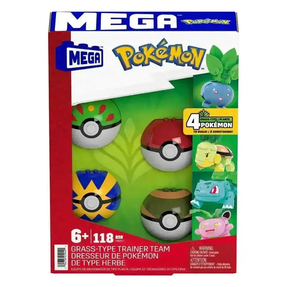 Pokémon MEGA Bauset 4 Pflanzen-Typ Pokémon Sets - Smalltinytoystore