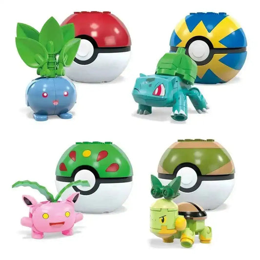 Pokémon MEGA Bauset 4 Pflanzen-Typ Pokémon Sets - Smalltinytoystore