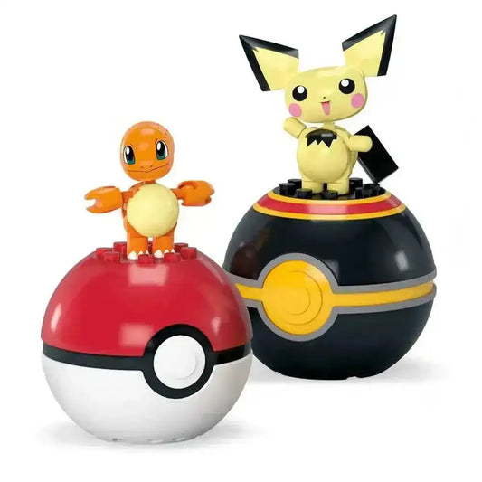Pokémon MEGA Bauset Poké Ball Collection: Glumanda & Pichu - Smalltinytoystore
