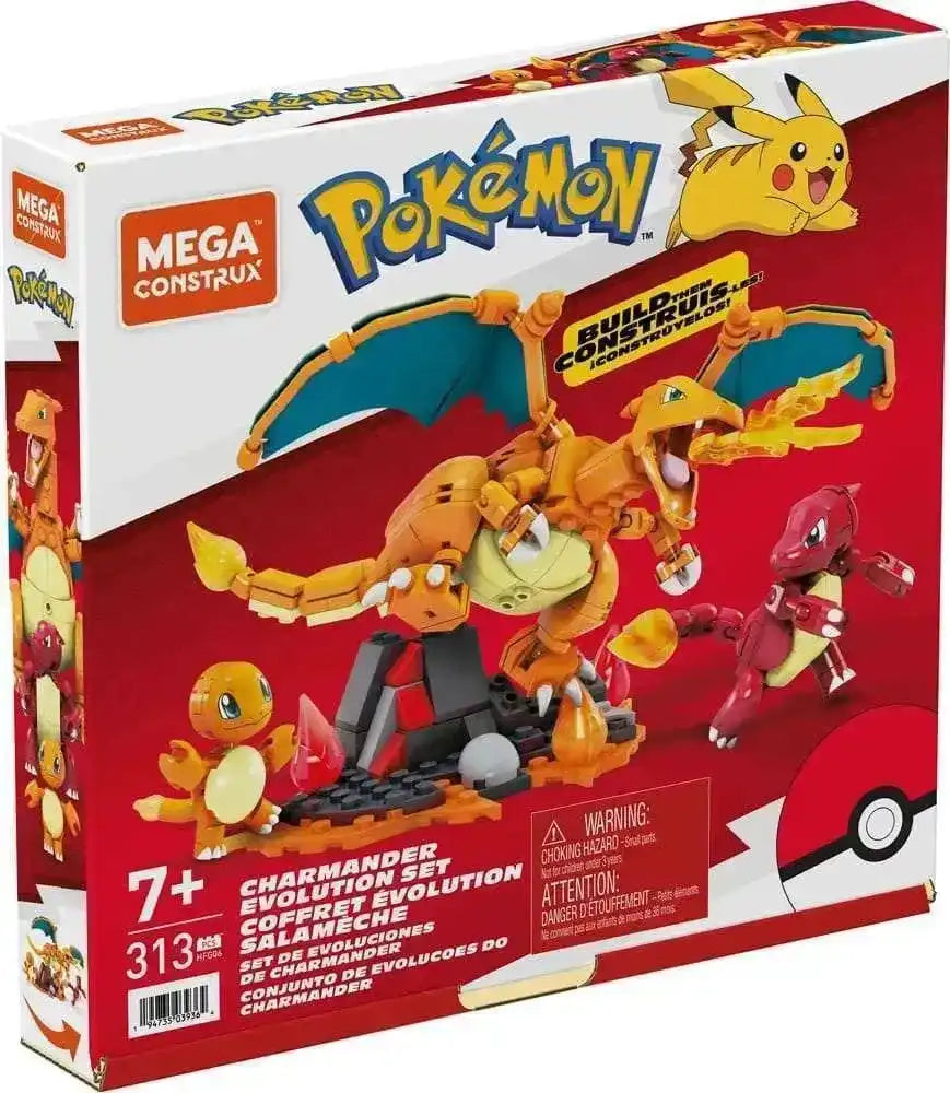 Pokémon Mega Construx Bauset Glumanda Evolutionsset - Smalltinytoystore