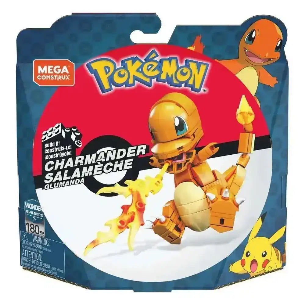 Pokémon Mega Construx Wonder Builders Bauset Glumanda 10 cm - Smalltinytoystore