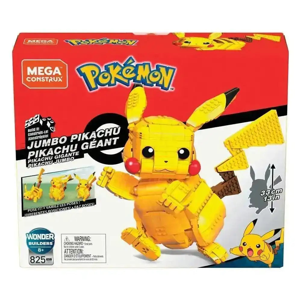 Pokémon Mega Construx Wonder Builders Bauset Jumbo Pikachu 33 cm - Smalltinytoystore
