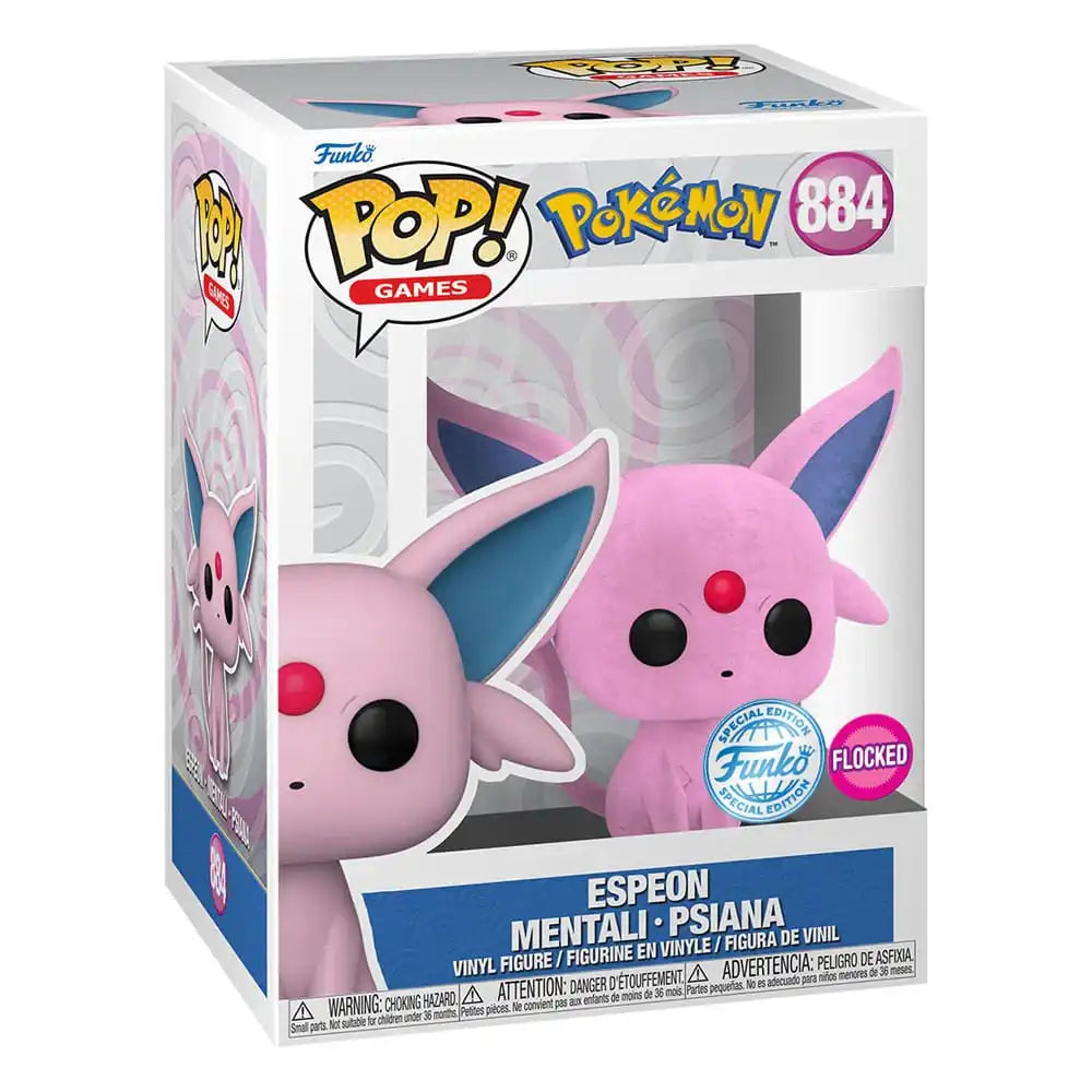Pokemon POP! Games Vinyl Figur Flocked Espeon 9 cm - Smalltinytoystore